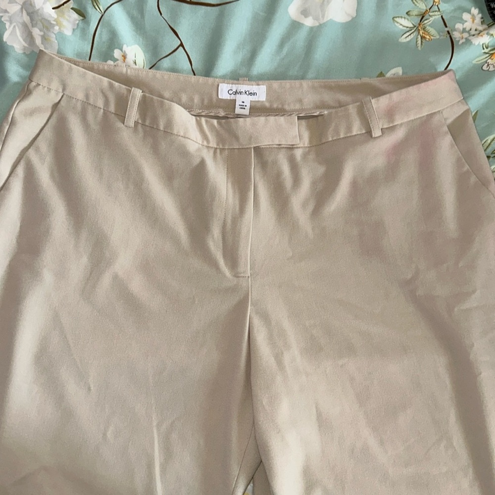 Calvin Klein size 16 beige trousers EUC